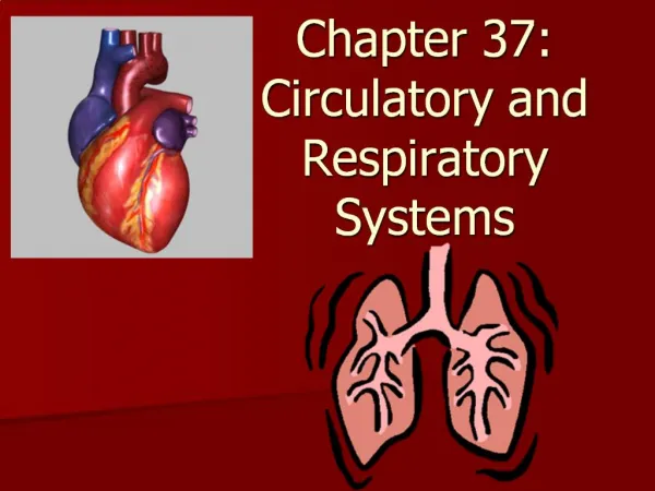 Chapter 37: Circulatory and Respiratory Systems