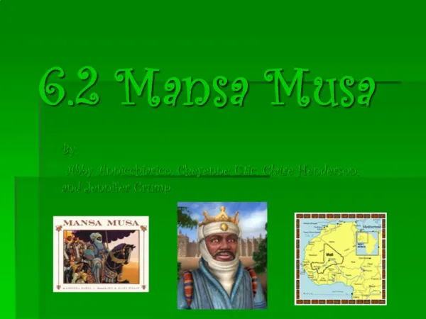 6.2 Mansa Musa