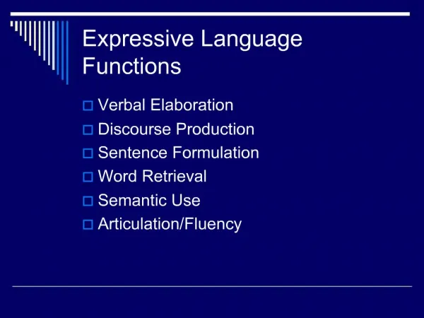 Expressive Language Functions