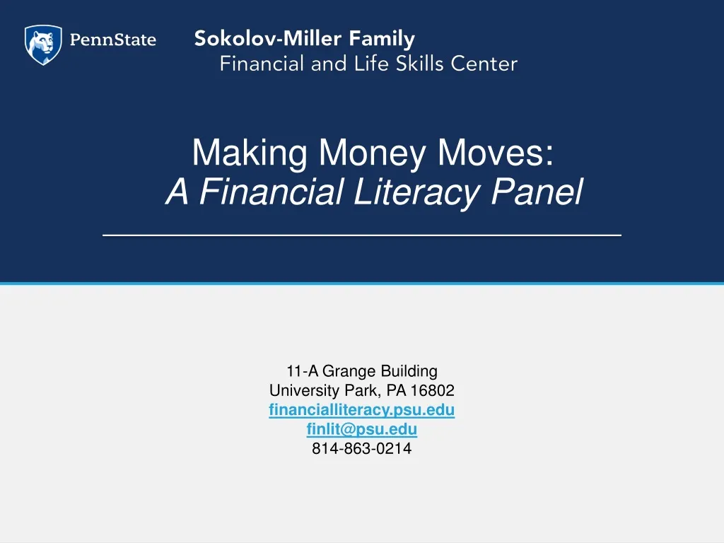 making money moves a financial literacy panel