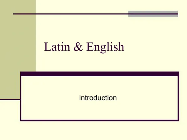 Latin English