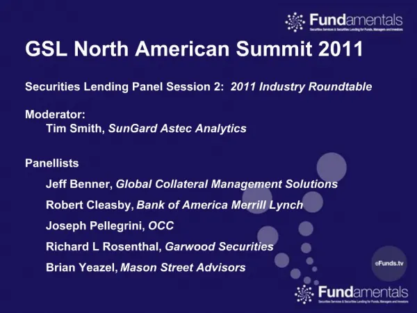 GSL North American Summit 2011
