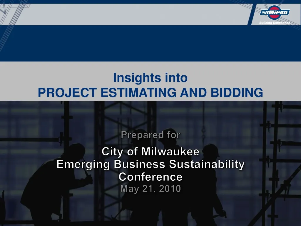 insights into project estimating and bidding