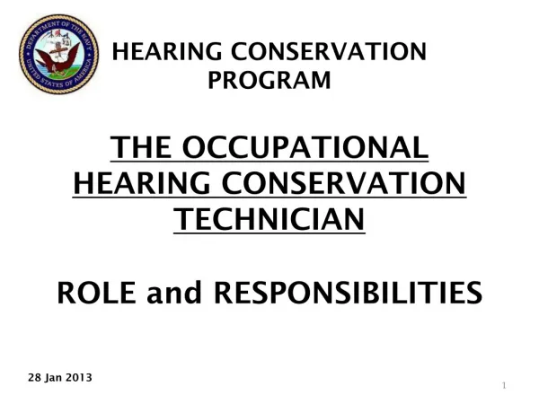 HEARING CONSERVATION PROGRAM