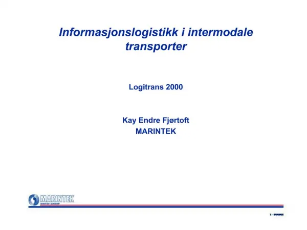 Informasjonslogistikk i intermodale transporter