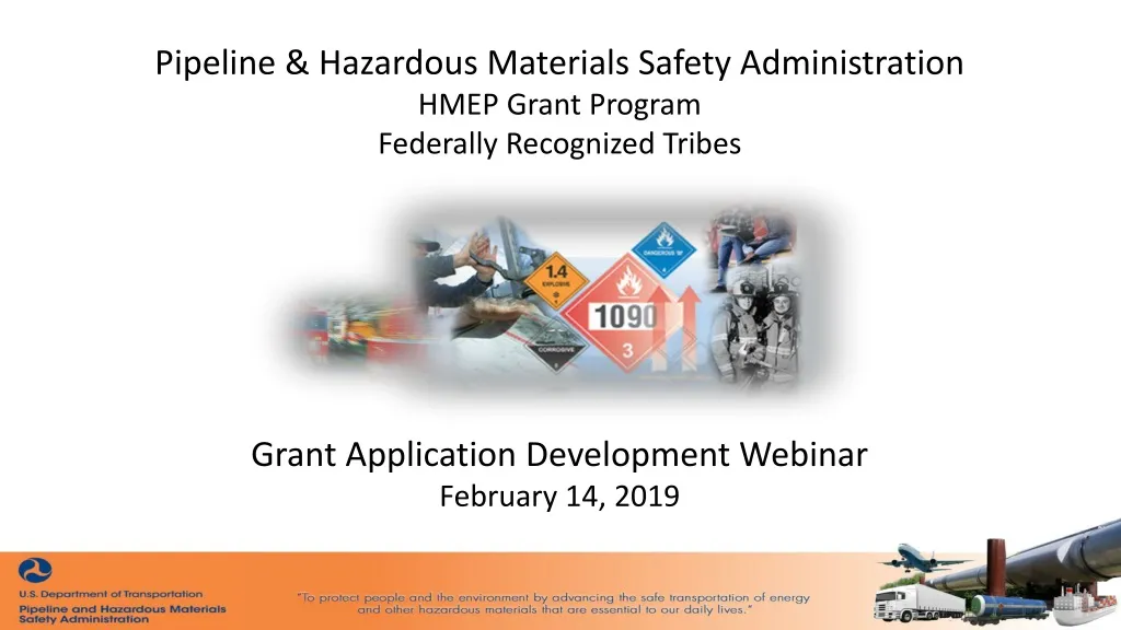 pipeline hazardous materials safety administration hmep grant program federally recognized tribes
