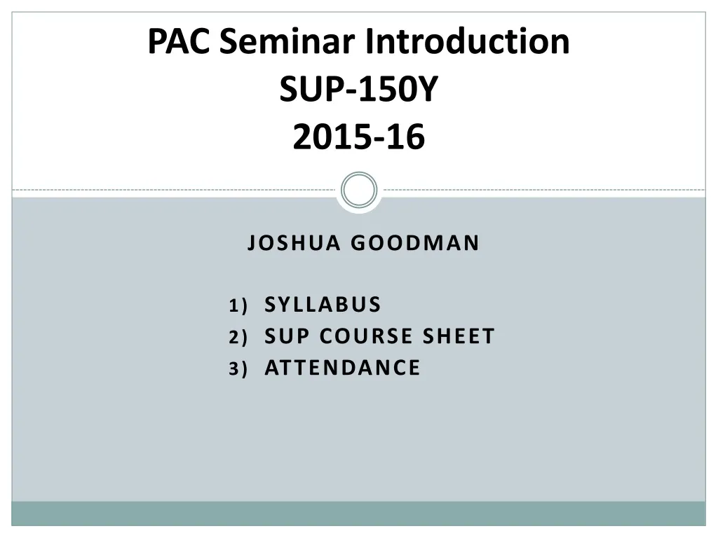 pac seminar introduction sup 150y 2015 16