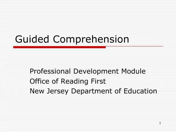 Guided Comprehension