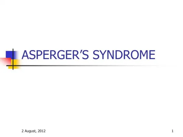 ASPERGER S SYNDROME