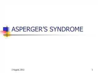 ASPERGER S SYNDROME - slide 1