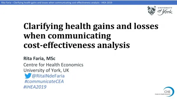 Clarifying health gains and losses when communicating cost-effectiveness analysis