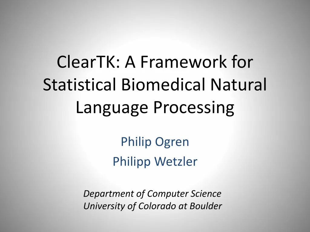 cleartk a framework for statistical biomedical natural language processing