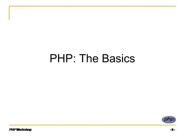 PHP: The Basics