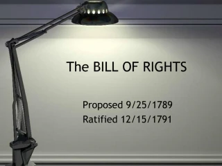 The BILL OF RIGHTS - slide 1