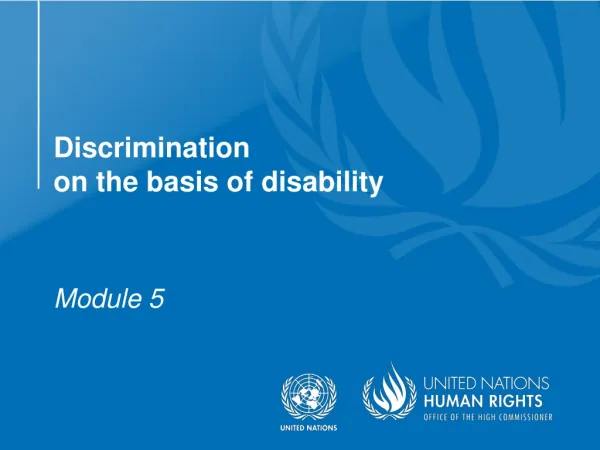 Discrimination on the basis of disability