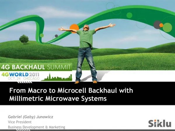 From Macro to Microcell Backhaul with Millimetric Microwave Systems
