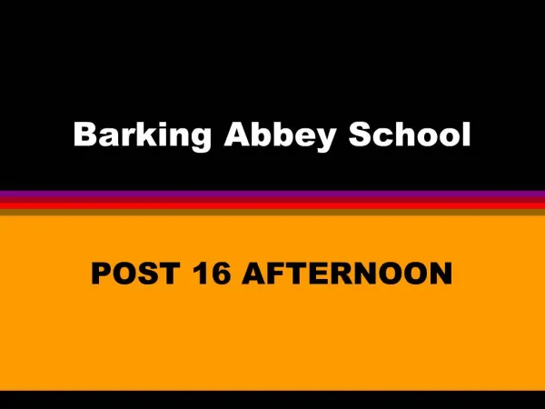 Barking Abbey School