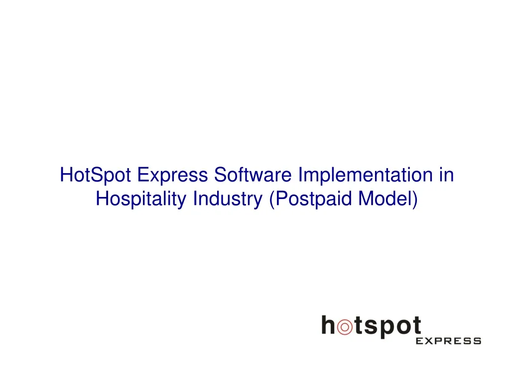 hotspot express software implementation