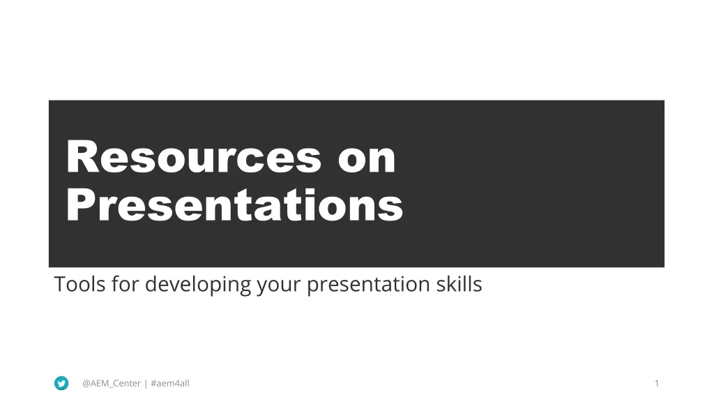 resources on presentations