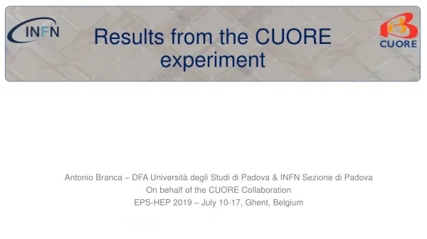 Results from the CUORE experiment