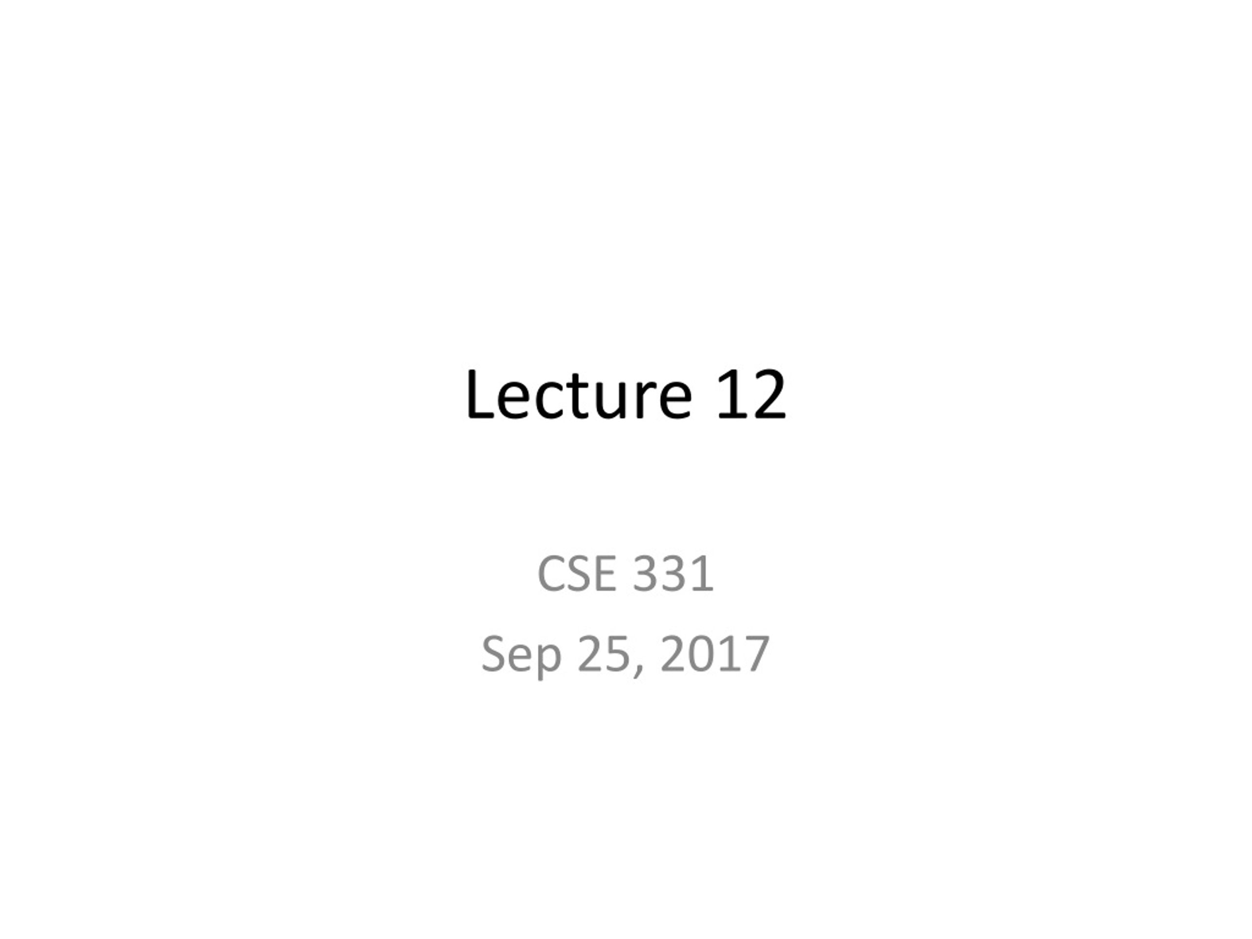 PPT - Lecture 12 PowerPoint Presentation, free download - ID:621097
