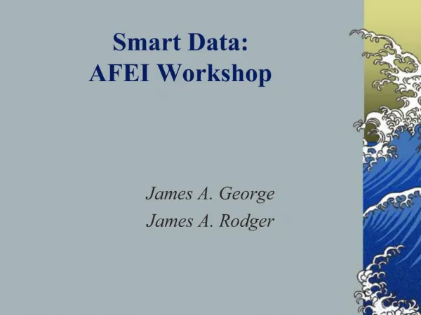Smart Data: AFEI Workshop