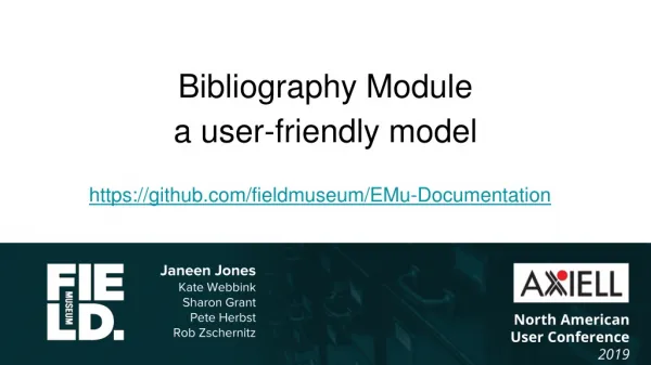 Bibliography Module a user-friendly model
