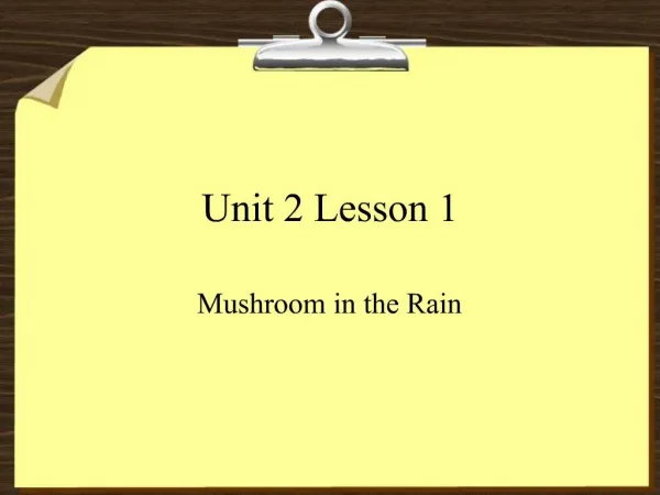 Unit 2 Lesson 1