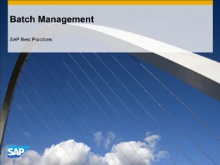 Batch Management - slide 1