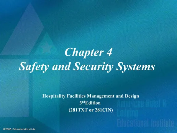 Chapter 4 Safety and Security Systems