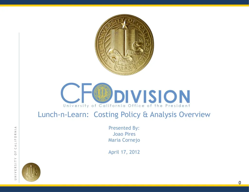 lunch n learn costing policy analysis overview