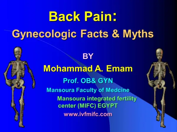 Back Pain: Gynecologic Facts Myths