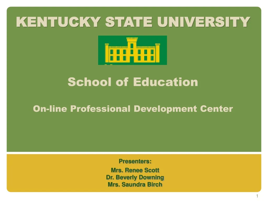 kentucky state university school of education on line professional development center