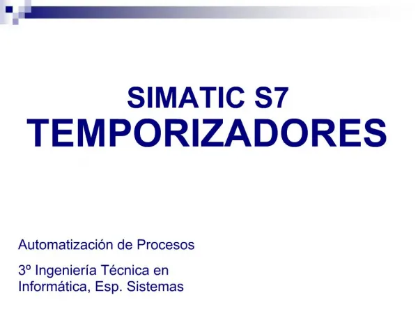 SIMATIC S7 TEMPORIZADORES