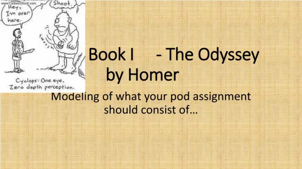 Book I	- The Odyssey by Homer