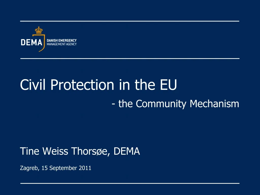 civil protection in the eu the community mechanism
