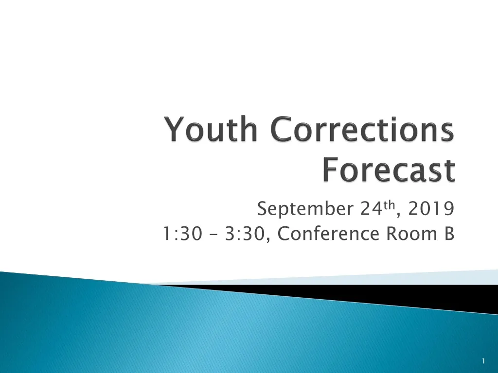 youth corrections forecast