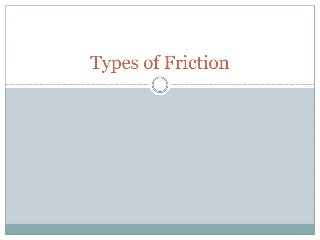 types of friction