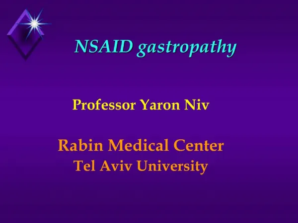 NSAID gastropathy