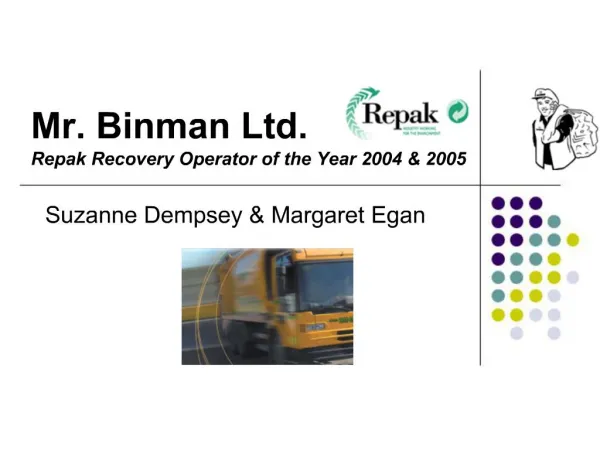 Mr. Binman Ltd. Repak Recovery Operator of the Year 2004 2005