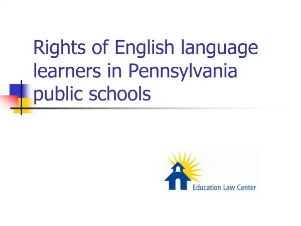 Rights of English language learners in Pennsylvania public schools