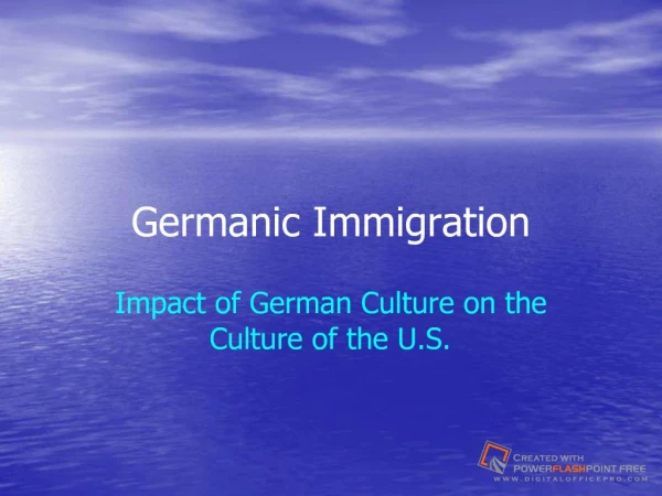 Germanic Immigration
