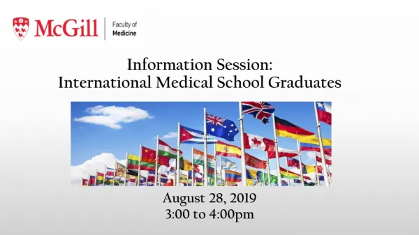 Information Session: International Medical School Graduates