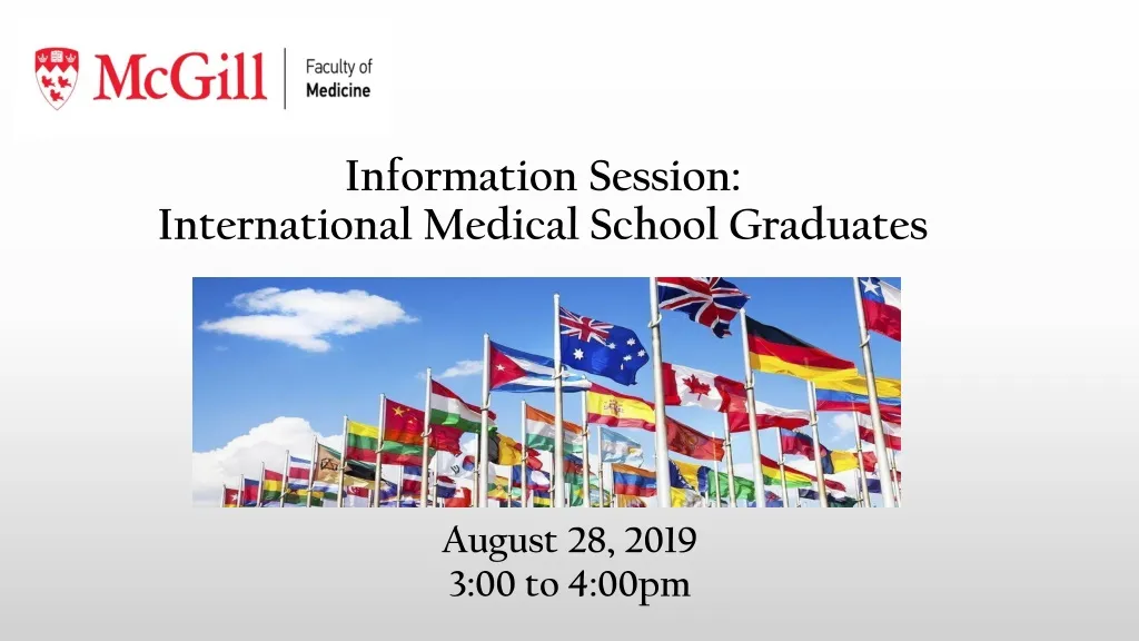 information session international medical school graduates