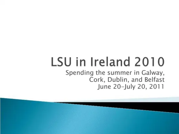 LSU in Ireland 2010
