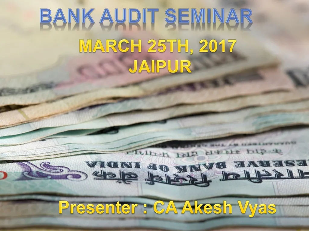 bank audit seminar