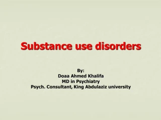 Substance use disorders