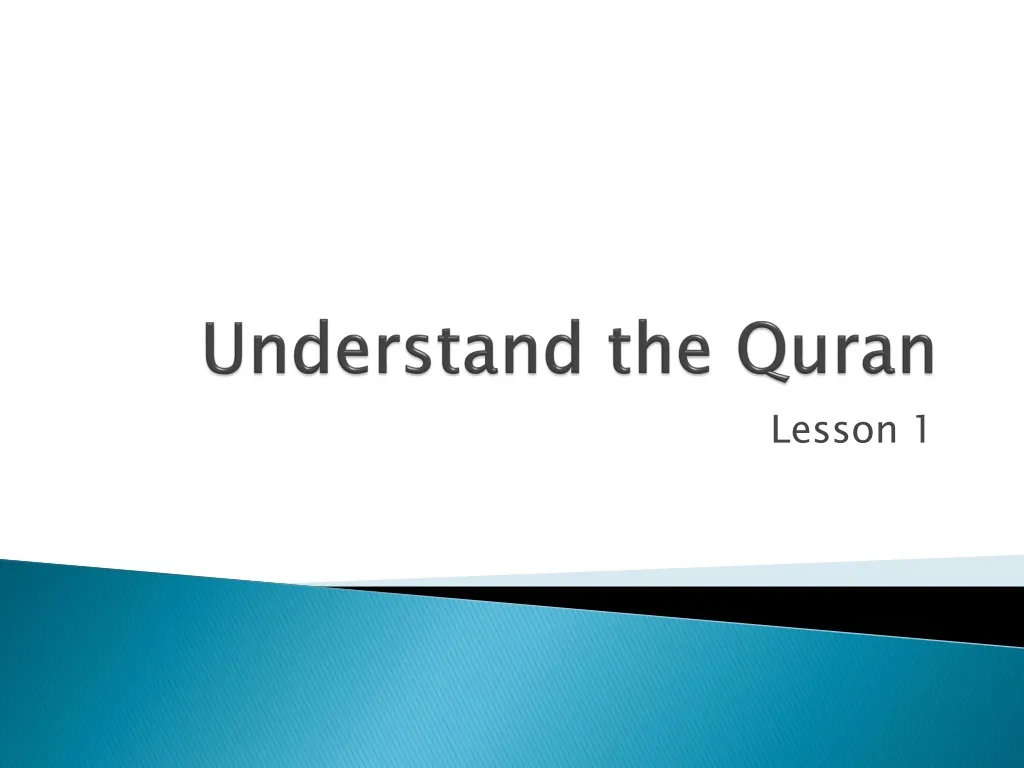 understand the quran