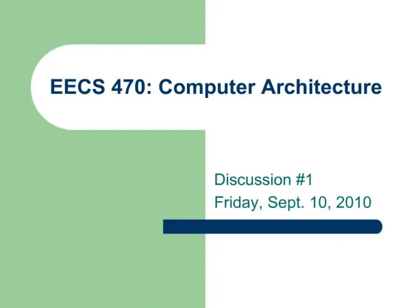 EECS 470: Computer Architecture