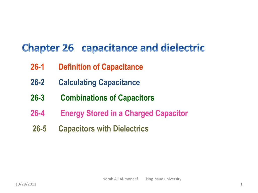 chapter 26 capacitance and dielectric